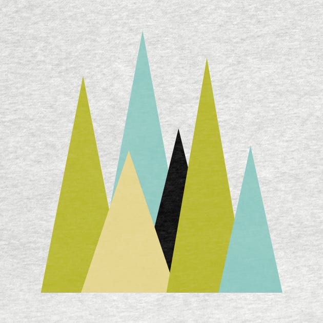 Mid Century Modern Triangles by OrchardBerry